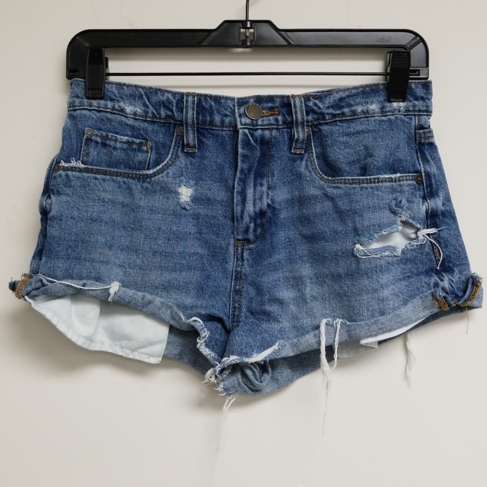 Blank NYC Blue Pin Up High Rise Jean Shorts 26